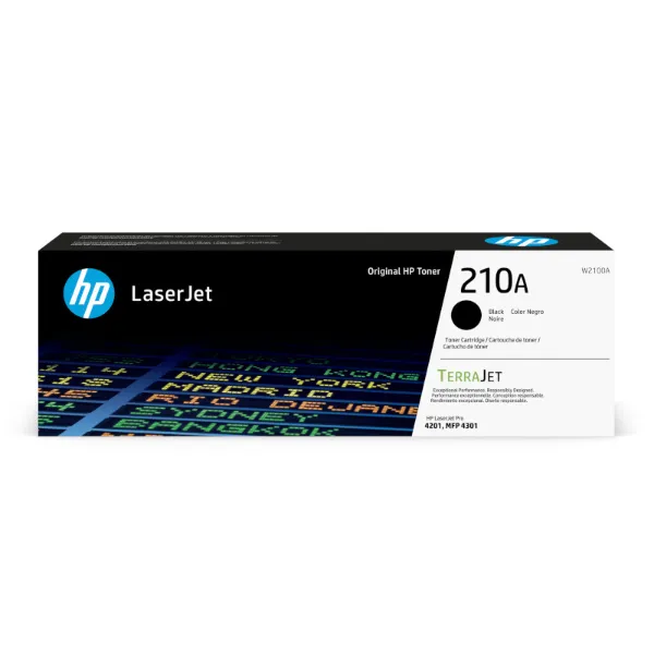 HP 210A (W2100A) Color LaserJet 4201-4203, 4301-4303 Black Toner Cartridge (2,000 Yield)