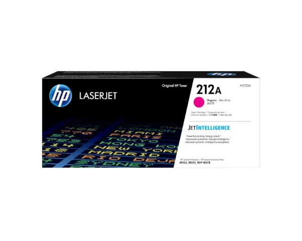 HP 212A (W2123A) Color LaserJet M554, M555, M578 Magenta Toner Cartridge (4,500 Yield)